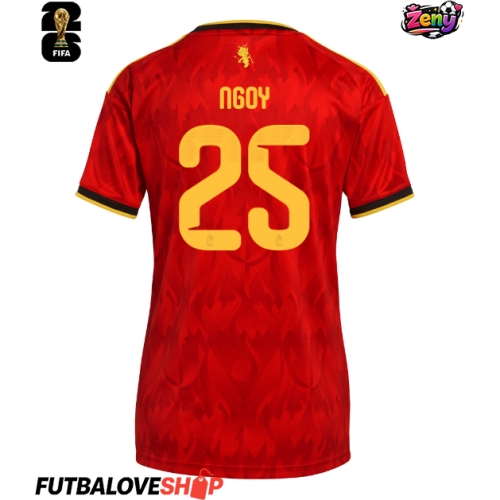 Dres Belgicko Nathan Ngoy #25 Domáci pre Ženy MS 2026 Krátky Rukáv
